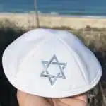 כיפה מגן דוד לבן